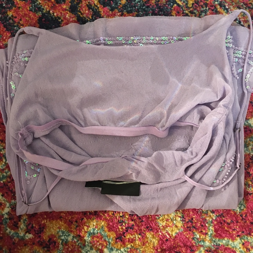 The Limited Purple Beaded Top Size X-Small - Picture 3 of 3